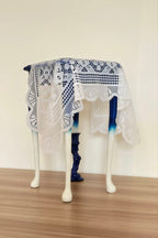 Blue Muse — Hand-Painted Side Table, Code: ST01001