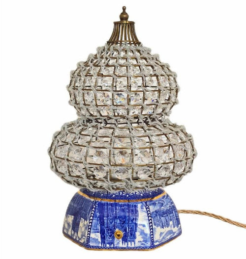 Lumière – Crystal & Vintage Ceramic Table Lamp, Code: TL01002
