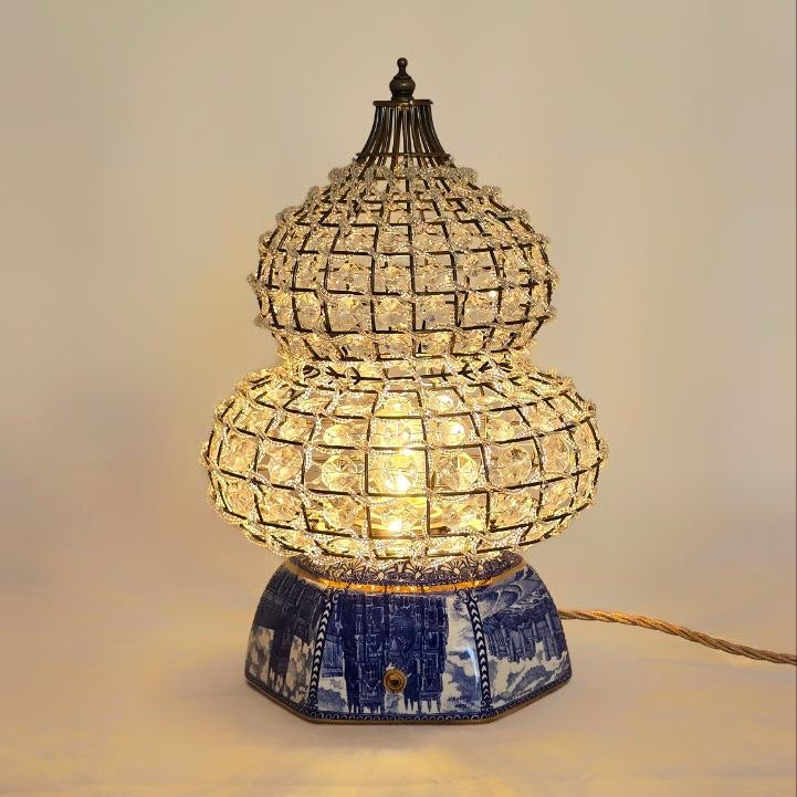 Lumière – Crystal & Vintage Ceramic Table Lamp, Code: TL01002
