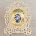 Songbird Cameo – Hand-Painted Vintage Ceramic Frame, Code: FF01003