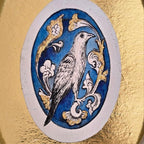 Songbird Cameo – Hand-Painted Vintage Ceramic Frame, Code: FF01003