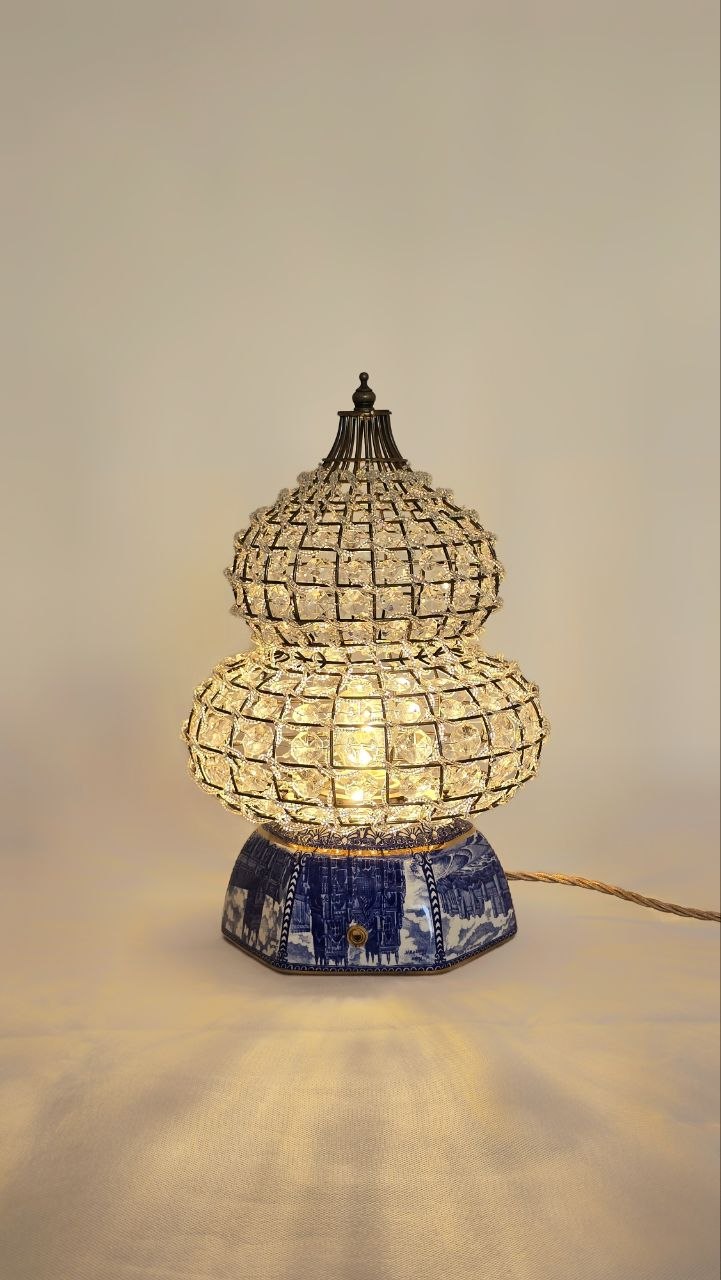 Lumière – Crystal & Vintage Ceramic Table Lamp, Code: TL01002
